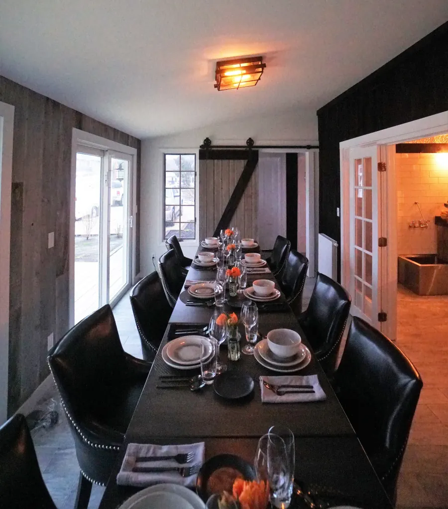 The communal dining table